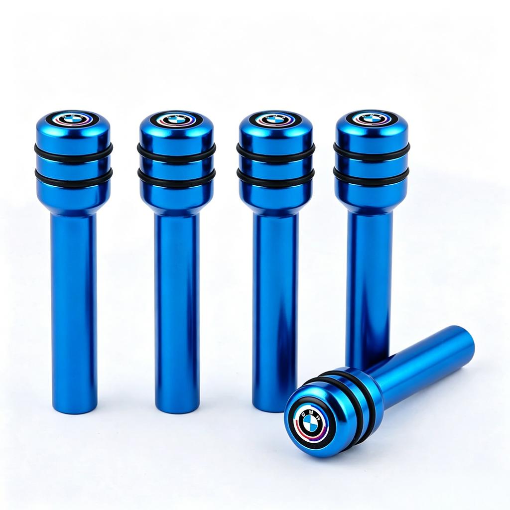 4Pcs Aluminum Alloy Car Door Lock Pins Security Rod Knob Cover For BMW M 50th Anniversary M 3 5 6 7 1 Series Z4 X1 X3 X5 X6 I5 G