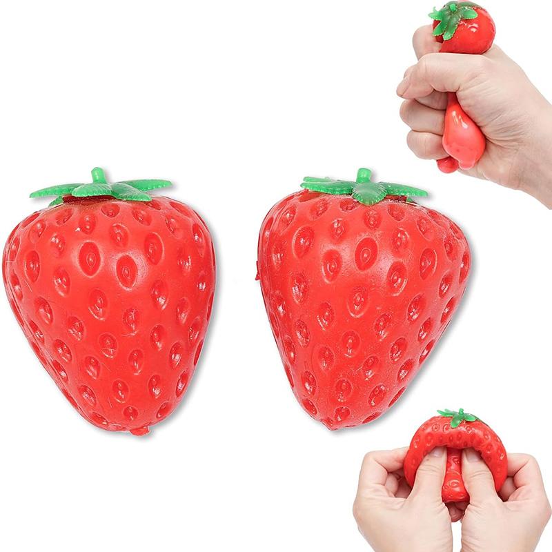 Handmade Strawberry Super Soft Squishy Toys Slow Rebound Anxiety Release Stress Relief Fidget Toy For Birthday Gift Party Favors