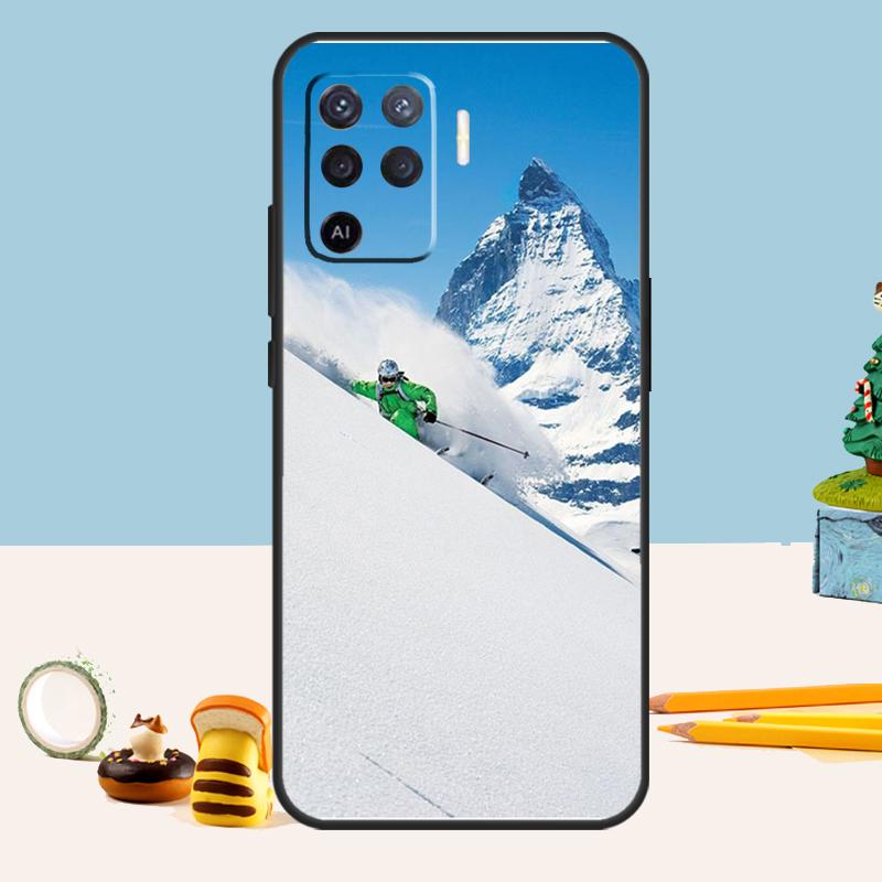 Ski Neige Snowboard Case For Oppo A54 A74 A94 A80 A60 A40 A18 A38 A58 A78 A98 A96 A76 A16 A15 A17 A57 A5 A6 Pro