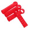 4Pcs Plastic Handle Grips Red Versatile Replacement Tips for Mop Broom Dustpan Stick Reaching Pole Easy Fix