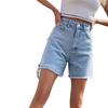 New Women's High Waist Denim Shorts, Loose Fit Casual Jeans Shorts with Slimming Effect for Summer Trendy Wear