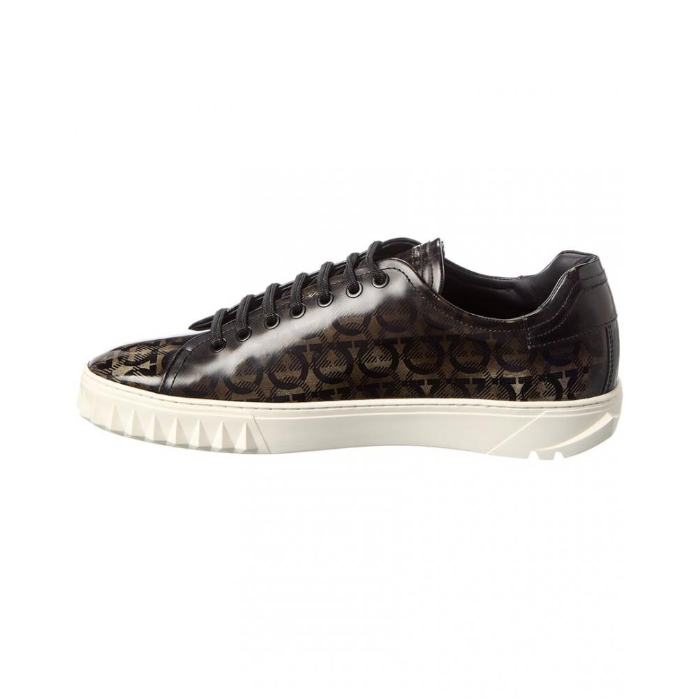 Salvatore Ferragamo Ferragamo Cube Leather Sneaker Grey