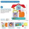 Baby Sensory Toys Montessori Activity House with Lights Music and Realistic Appliance Play for 1018M