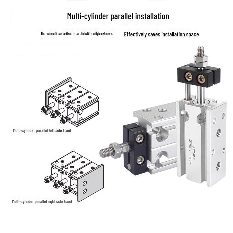 Airtac MK Series Multi-Position Cylinder (Sizes: 20/10/16/6/25/32x5-10x20x25x30x40x50-S)