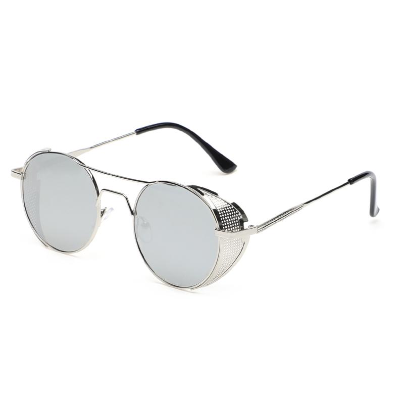 Vintage Gothic Steampunk Style Metal Frame Sunglasses Men Women luxury Brand Designer Round Shields Sun Glasses Gafas de Sol