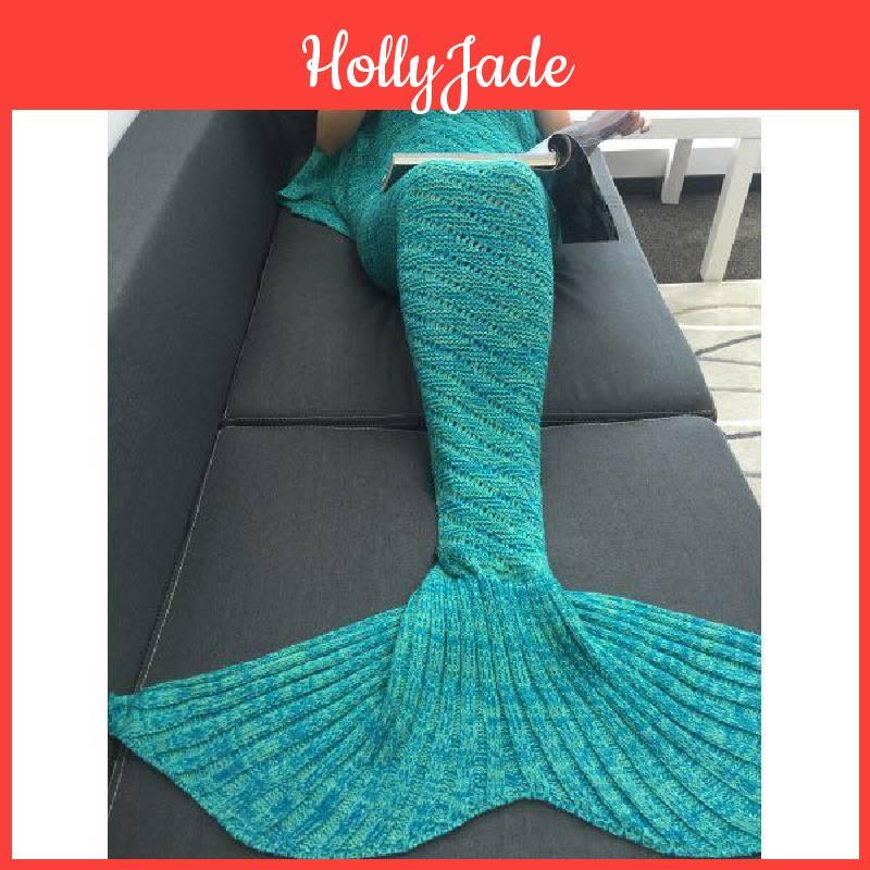 Mermaid Tail Throw Blanket With Acrylic Material For Kids And Adults Perfect For Spring And Fall