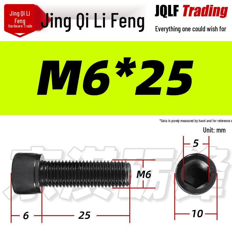 Grade 12.9 Full Thread Hex Socket Head Cap Screws - M3-M14 Black Cylindrical Bolts for Maker Accessories