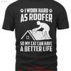 Work As Roofer Cat Life Roof Roofing Pet Lover T Shirt Vintage Unisex Comfortable Versatile Graphic Stretched Streetwear