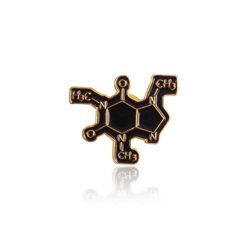 Math & Chemistry Molecule Design Alloy Brooch - Science Teaching Ornament