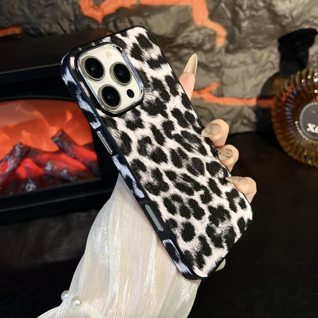 Applicable To Apple 16PROMAX Mobile Phone Case, Leopard Print Magnetic Mobile Phone Case, Simple and Advanced Sense, Anti-drop 15/14PLUS
