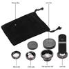 Kit Lenti 3 in 1 per Fotocamera Cellulare Fish Eye Macro Super Grandangolare con Clip
