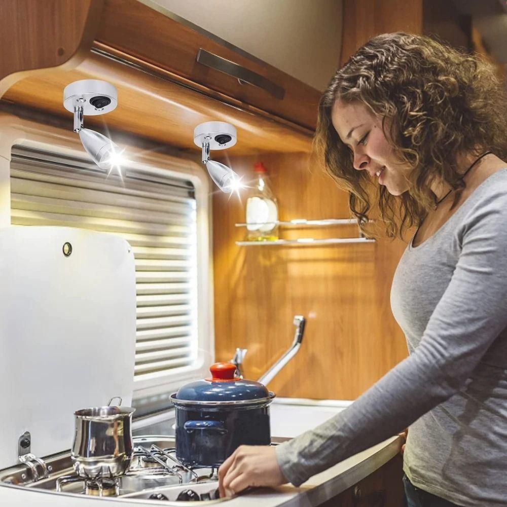 DC12V 3W LED Spot Reading Light Aluminum Bedside Lamp Fixtures Spotlight Car Interior