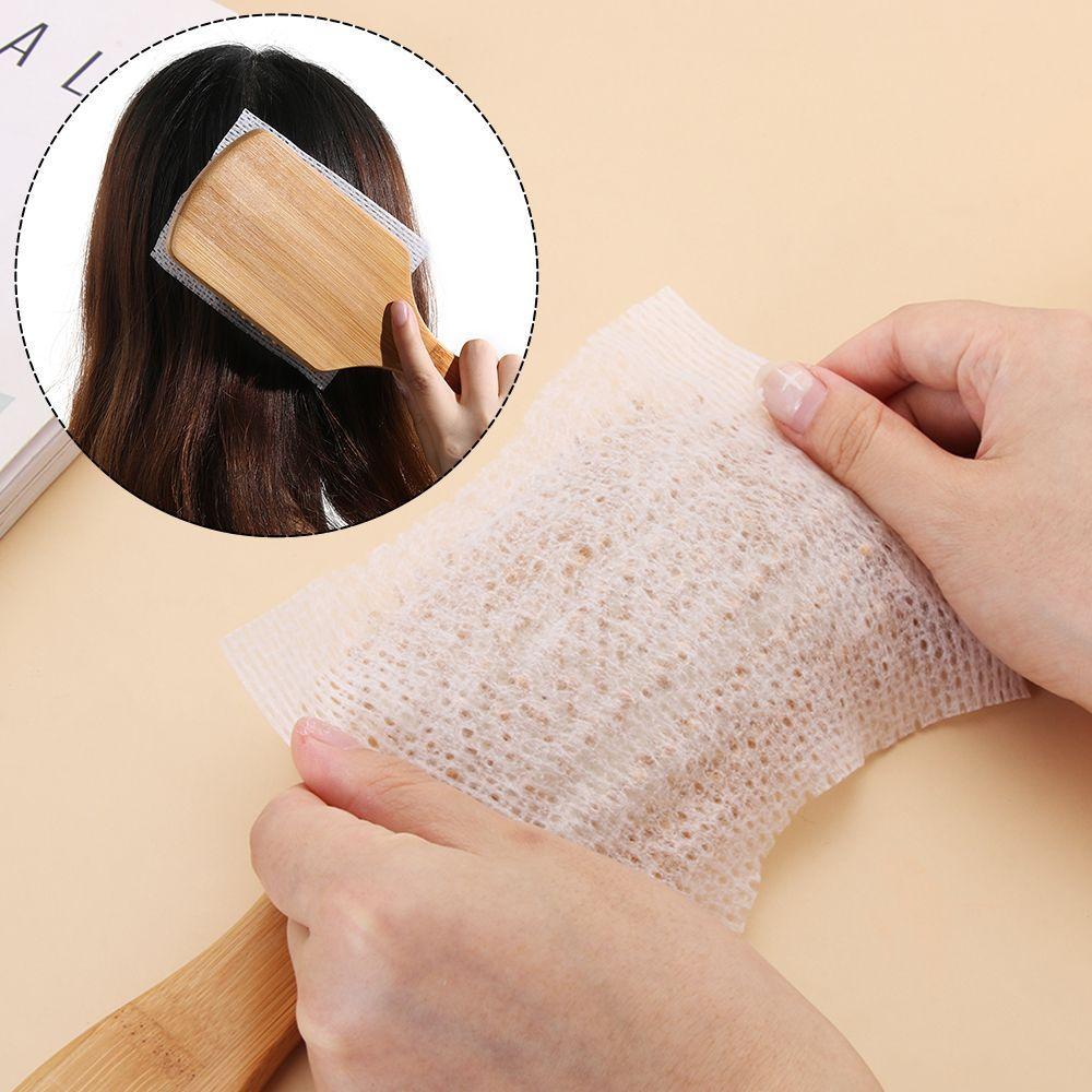 50PCS NEW Easy To Clean Cloth Pet Comb Cleaning Tablets Cleaning Comb Hair Brush Net