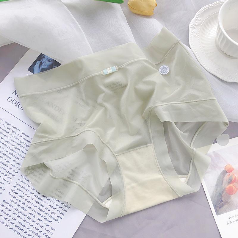 Intimo Estivo alla Moda in Seta Ghiacciata Senza Cuciture Ultra-sottile ad Asciugatura Rapida Taglie Forti Vita Media Cavallo in Cotone Intimo a Triangolo da Donna
