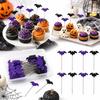 50/100Pcs Cartoon Halloween Bat Sewing Needle DIY Fixed Marker Embroidery Patchwork Pins Reusable with Storage Box