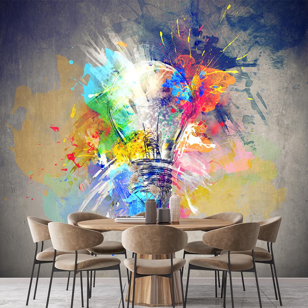 Kreatives Graffiti Wandbild 3d Großes Cartoon Graffiti Wandbild Schlafzimmer Wohnzimmer Café Bar Tapete Heimdeko