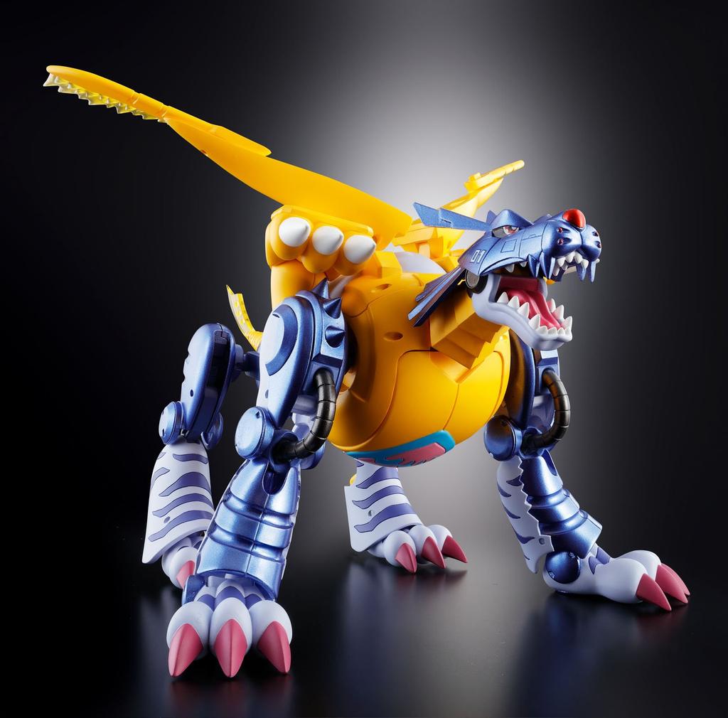 TAMASHII NATIONS Super Evolution Spirit Digimon Adventure 02 MetalGarurumon Approximately 200mm ABS PVC Diecast Painted Movable Figure & &