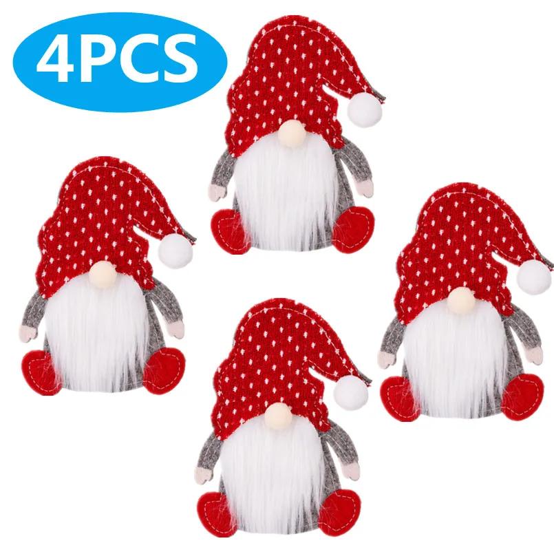 Christmas Cutlery Holder Knife Fork Pocket Bags Santa Claus Xmas Tableware Cover Home New Year Cookware Gift Decoration