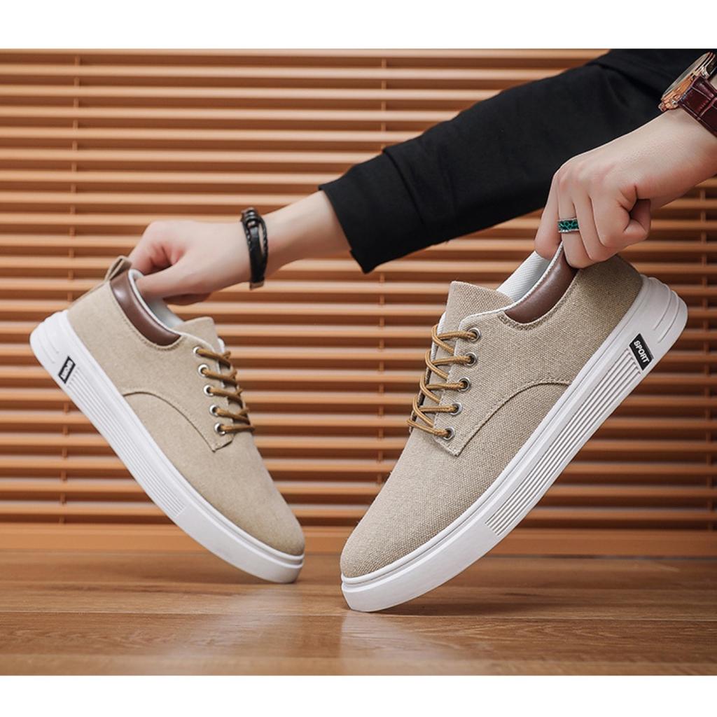 Spring New Breathable Men's Canvas Shoes, Casual Men's Shoes Student Shoes, Youth Tide Board Shoes Hong Kong Style Cloth Shoes