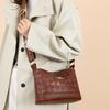Fashionable Diamond Grid Soft Leather Crossbody Bag, Women's New Style Retro Simple Multi-layer Large Capacity Shoulder Bag, Mother Bag