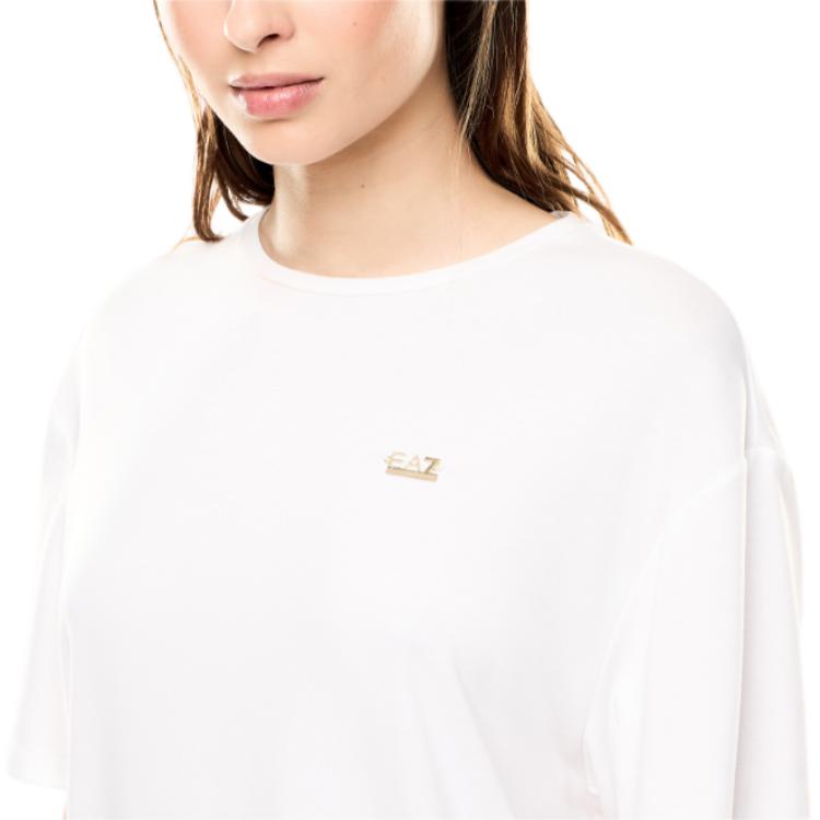 Emporio Armani Logo Decorated Loose Fit Round Neck Short Sleeve T-Shirt Women tops 7W000189-AF13919-U0002