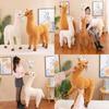 Simulation Animal Alpaca Plush Doll Childrens Birthday Gift Decoration Home