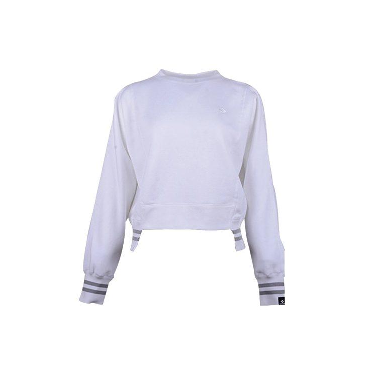Converse Sweatshirts Women's White Crew Neck Moderate Regular 10020727-A07