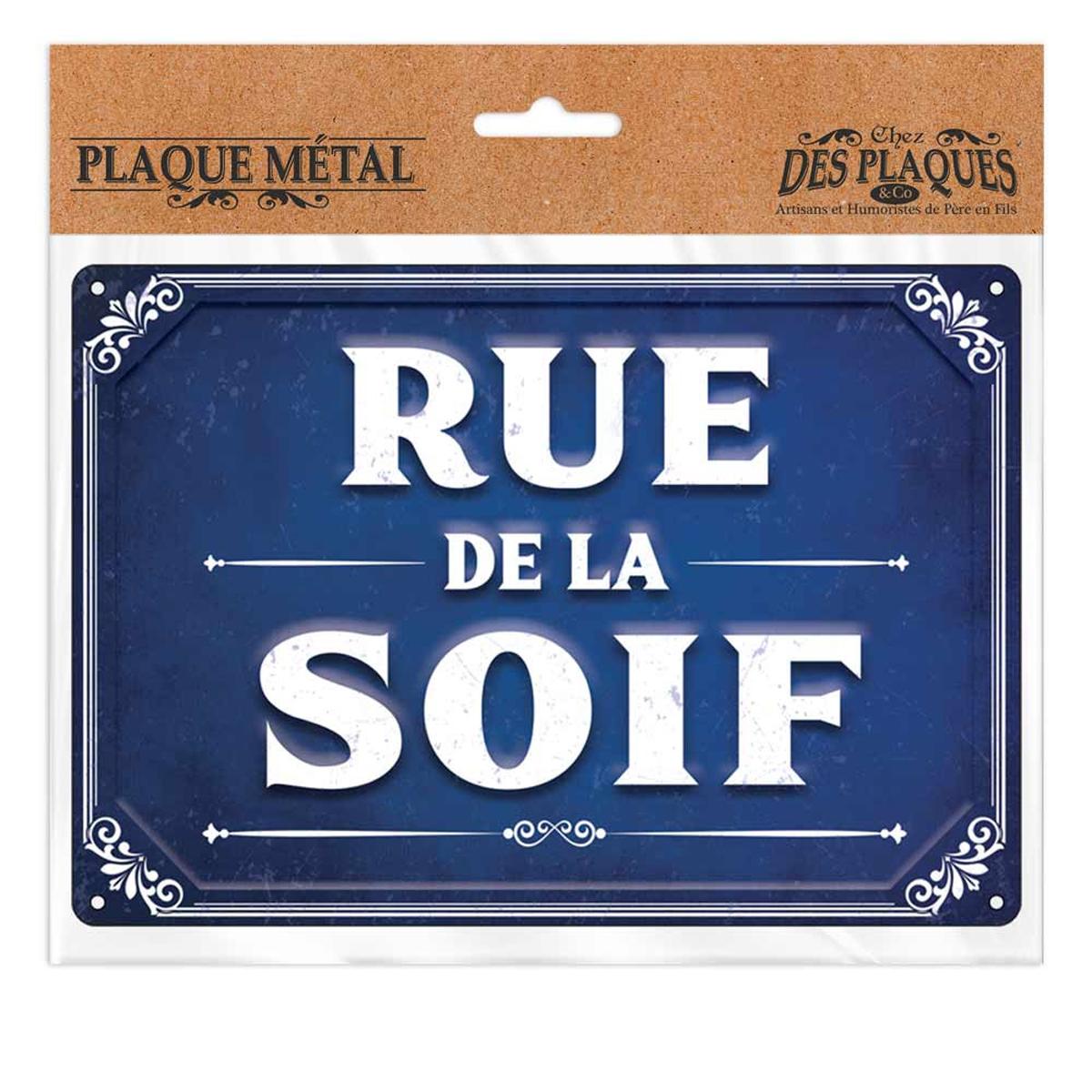 

Les Trésors De Lily [R1841] - Металлическая пластина Rue de la Soif , морская - 20x14 см