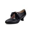 Retro Women Office Shoes Custom Middle Heel Ladies Lace-up Casual Shoes Women Pumps Small Plus Size 34 43 Tacones Mujer WSH5262