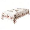 Christmas Rectangle Tablecloth Waterproof Xmas Holly Candy Cane Table Cloth Washable Table Cover for Home Dinner Party Decoration