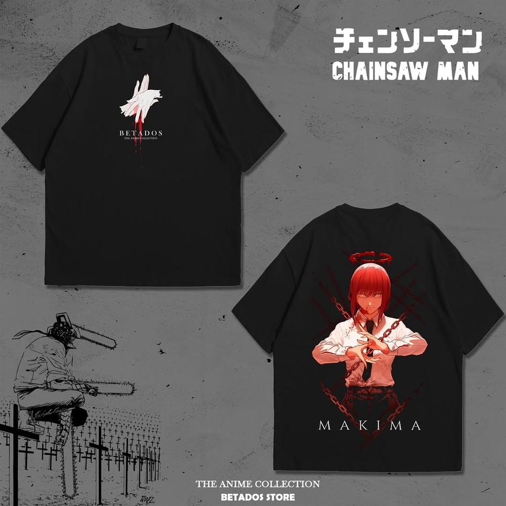 Chainsaw Man Makima Graphic T-Shirt Men Women Japanese Anime Manga Oversized Y2k Streetwear Short Sleeve Manga TShirt Streetwear Female Male Clothing