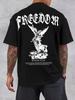 Freedom Angel Graphic T-Shirt Men Christian Isaiah 41:10 Faith Tee