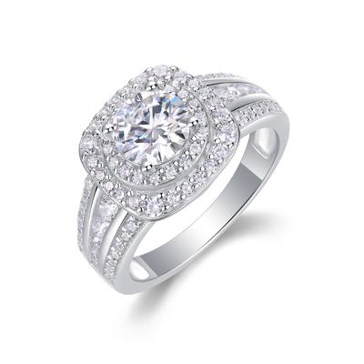 S925 Silver Ring 1 Carat Moissanite Men'S Ring Jewelry