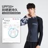 Mens UV Protection Rash Guard Set Long Sleeve Top Pants Snorkeling Diving Swimming Water Sports