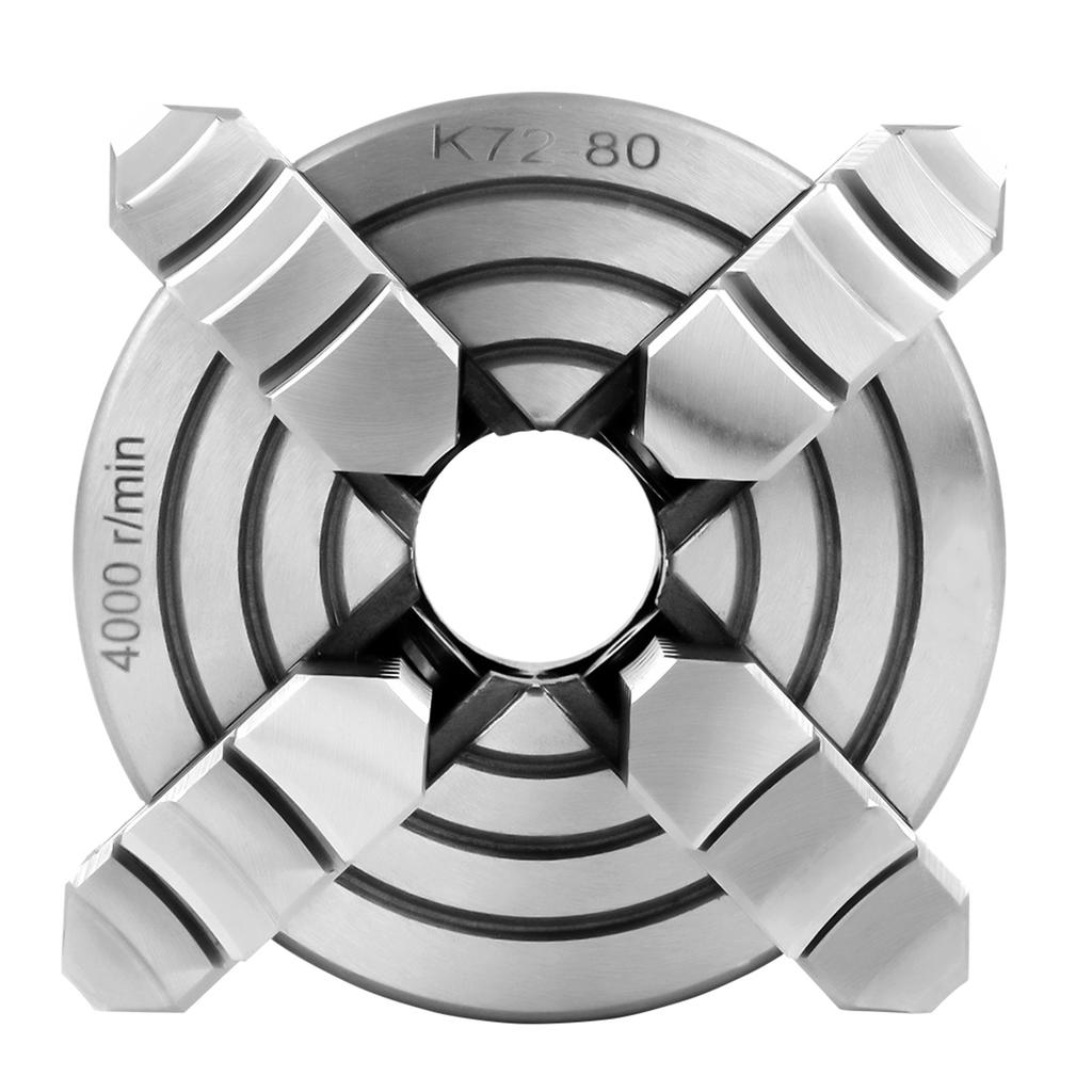 3inch K72-80 4-Jaw Independent & Reversible Jaw Metal Lathe Chuck Turning Machine Accessories