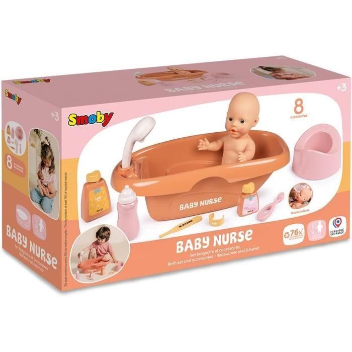 SMOBY - Baby Nurse - Set baignoire et accessoires - dès 3 ans