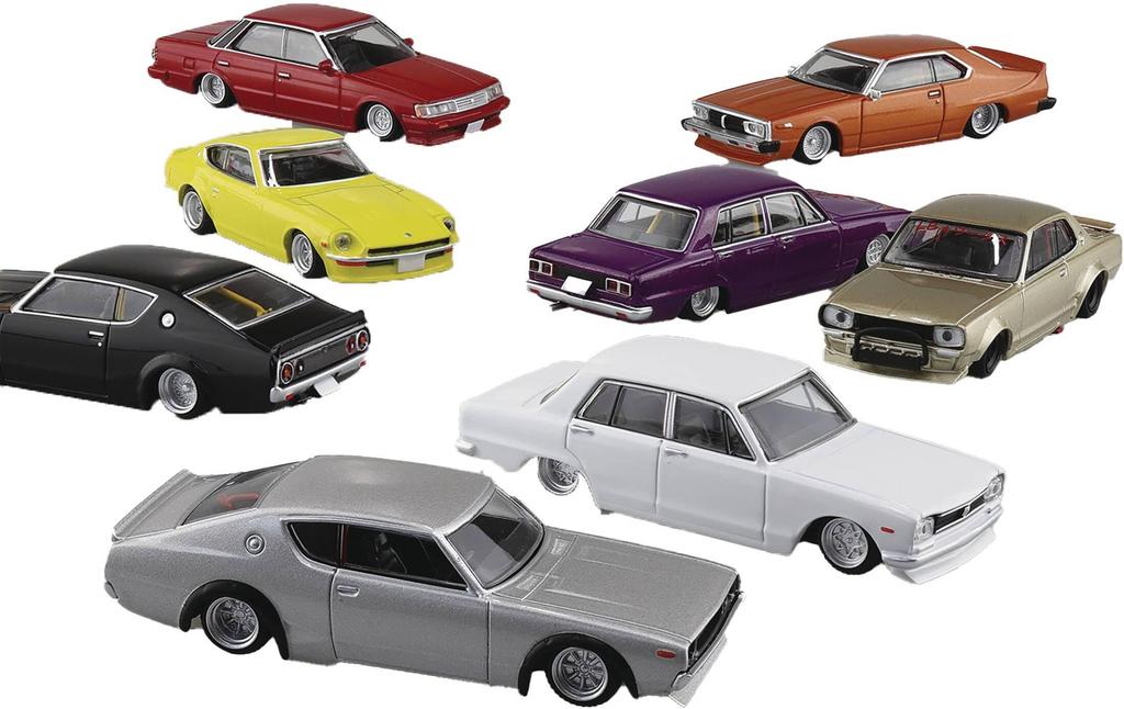 AOSHIMA Skynet Slepá hračka Odlévaný kov Mini auto Grachan Collection 12 kusů BOX 1/64 Část 15