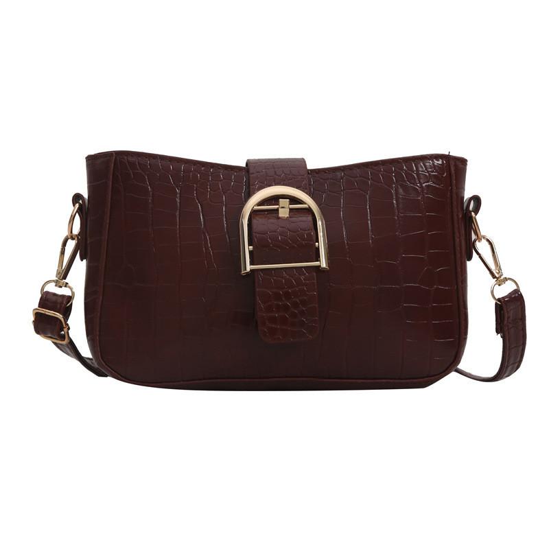 Trendy Pu Small Crossbody Bag For Women With Crocodile Pattern And Elegant Stitching