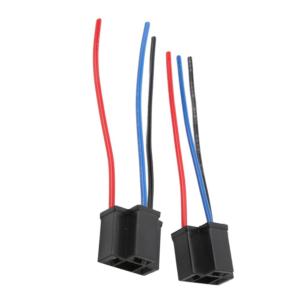 2 Pcs H4 HB2 9003 Headlight Wiring Harness Sockets 3 Pin Adapter Heat Resistant 12V