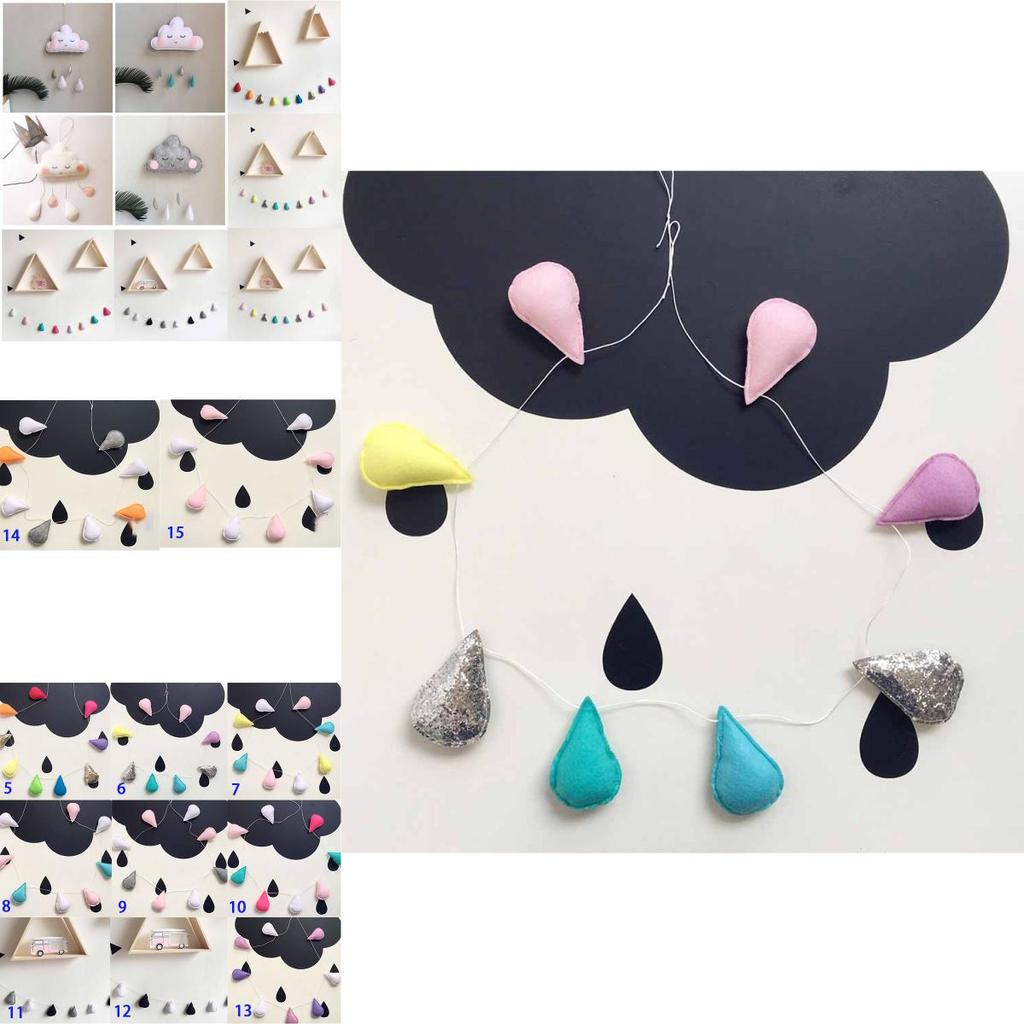 Charming Baby Kids Room Nursery Cloud Raindrop Wall Decor Stickers Decal Gifts