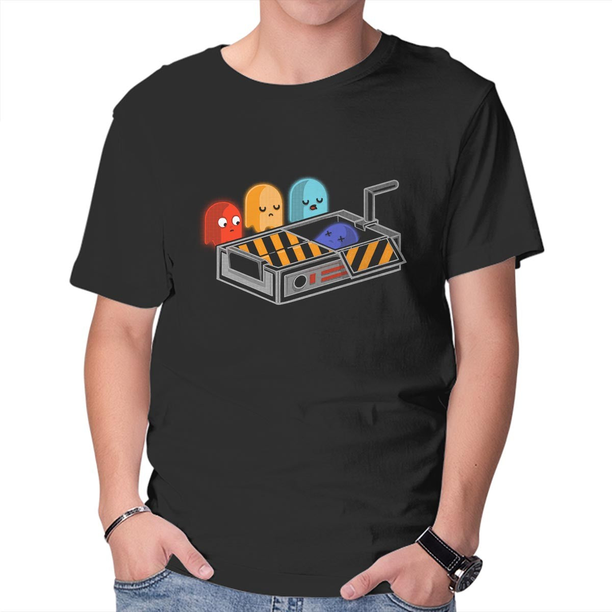 Unisex Crew Neck T-Shirt Ghost Busted Graphic Short Sleeve Casual Tee XXXL