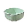 Double Layer Fruit Drain Basin Colander Bowl Large Washing Draining with Hanging Hole Durable for