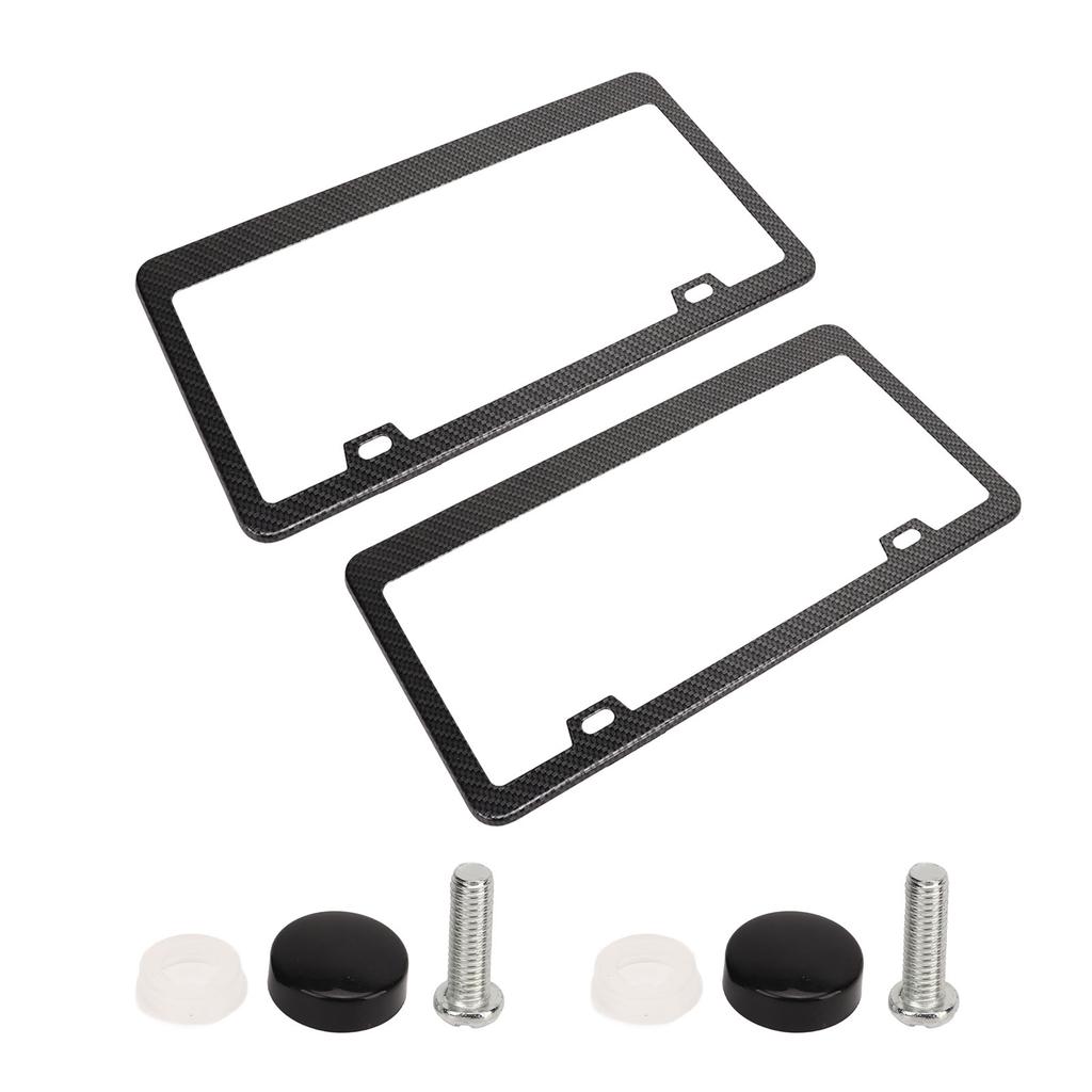 2 Stück Kennzeichenhalter Carbonfaser-Stil Vorne und Hinten Auto Kennzeichenabdeckungen Für Fahrzeuge