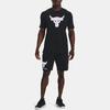 Under Armour Project Rock Brahma Bull Graphic Print Crew Neck Short Sleeve T-Shirt Men Tops Black 1361733-003