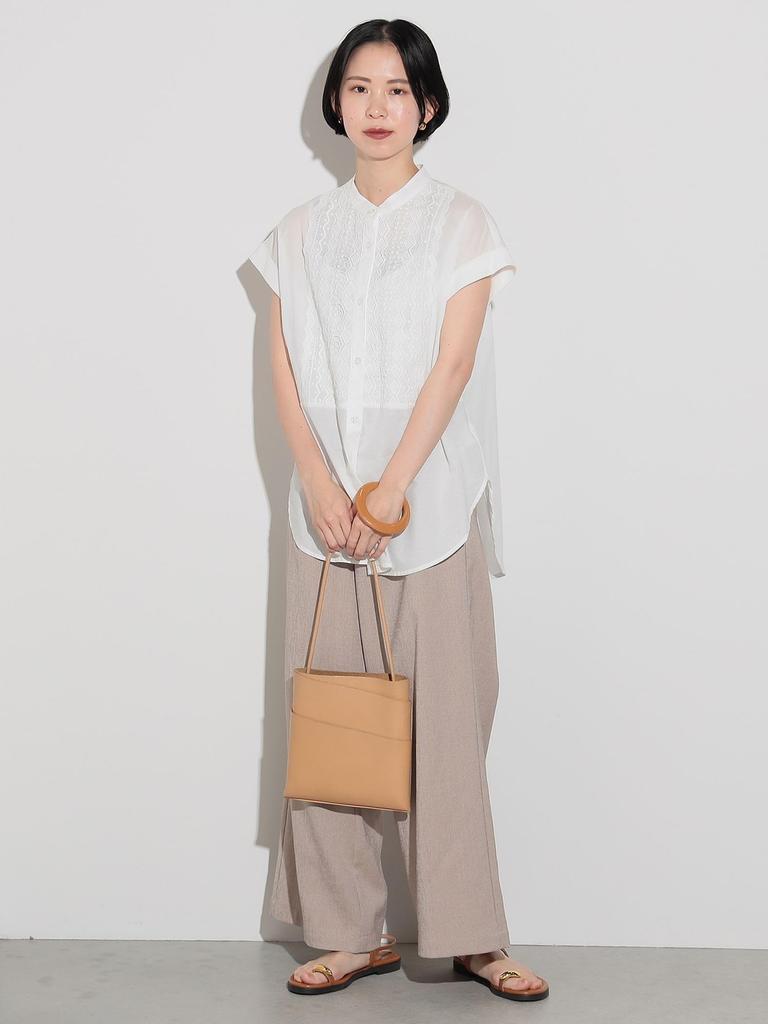 Shirt Lace Yoke Shirt OFF WHITE ONE SIZE [Beams Heart] S/S Women's