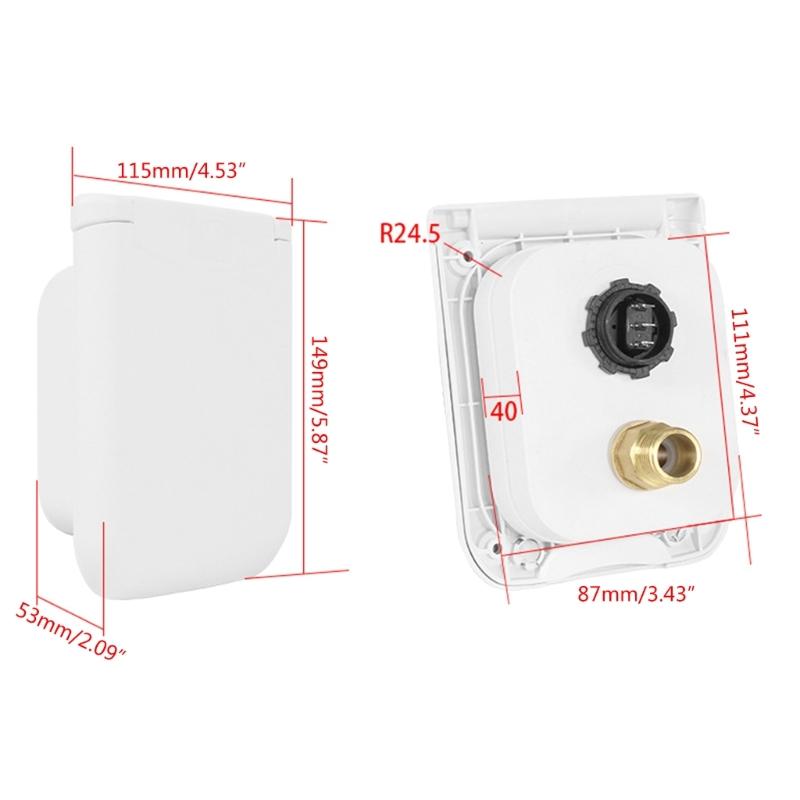 RVs Hatches Cover Accessories Water Inlet Parts Threaded Fill Dish for RVs Boats