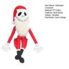 Halloween Ornament Super Soft Plush Skull Santa Design Spooky Halloween Ornament Short Plush Doll Bookshelf Car Decor