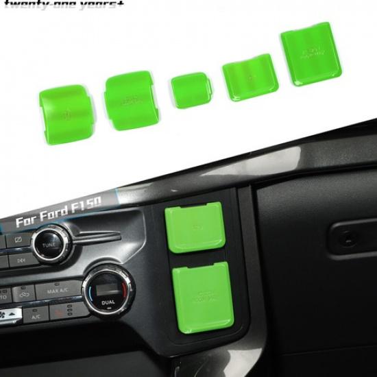 Central Control Power Socket Button Cover Trim For Ford F150 -22 Light Green
