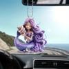 New acrylic flat mermaid fresh girl car pendant pendant backpack keychain pendant
