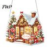 Christmas Season Decorative Accents Hanging Pendant with Chain, Lightweight Winter Wall Decor, Double-sided Colorful Xmas Party Supplies Acrylic